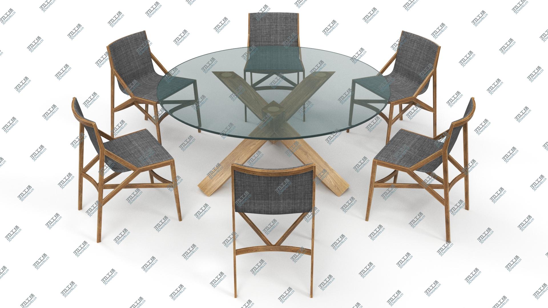 images/goods_img/2021040233/3D model Cassina Dining Table Chair Set Oak Glass Suit/2.jpg